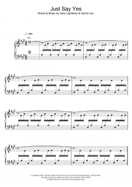 page one of Just Say Yes (Piano, Vocal & Guitar Chords)