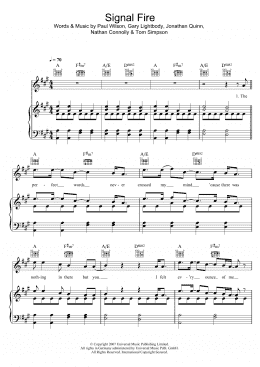 page one of Signal Fire (Piano, Vocal & Guitar Chords)