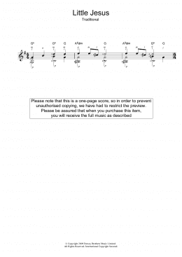 page one of Little Jesus (Rocking Carol) (Easy Guitar)