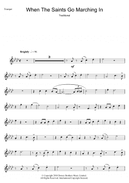 page one of When The Saints Go Marching In (Trumpet Solo)