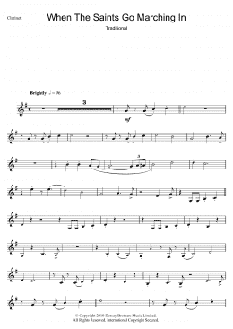 page one of When The Saints Go Marching In (Clarinet Solo)