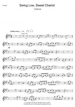 page one of Swing Low, Sweet Chariot (Trumpet Solo)