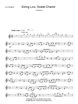 page one of Swing Low, Sweet Chariot (Lead Sheet / Fake Book)