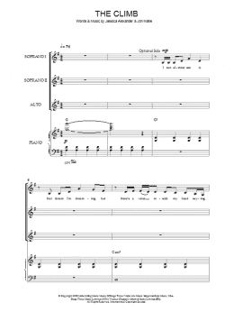 page one of The Climb (from Hannah Montana: The Movie) (SSA Choir)