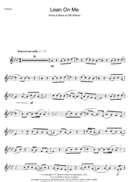 page one of Lean On Me (Trumpet Solo)