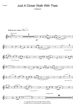 page one of Just A Closer Walk With Thee (Trumpet Solo)