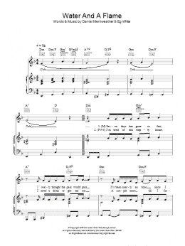 page one of Water And A Flame (Piano, Vocal & Guitar Chords)