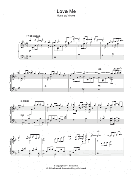 page one of Love Me (Piano Solo)