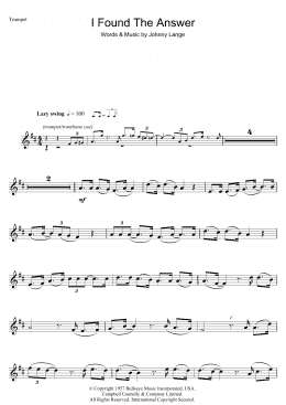 page one of I Found The Answer (Trumpet Solo)