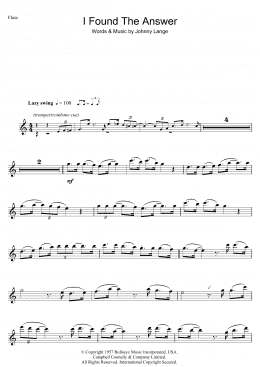 page one of I Found The Answer (Flute Solo)