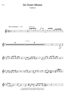 page one of Go Down Moses (Flute Solo)