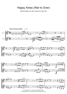 page one of Happy Xmas (War Is Over) (Tenor Sax Solo)