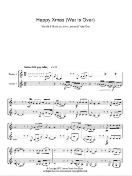 page one of Happy Xmas (War Is Over) (Lead Sheet / Fake Book)