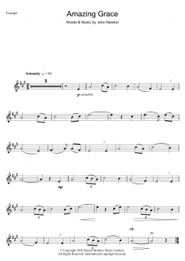 page one of Amazing Grace (Trumpet Solo)