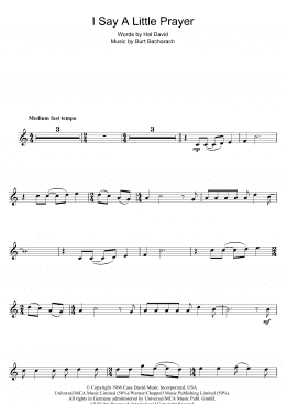 page one of I Say A Little Prayer (Clarinet Solo)