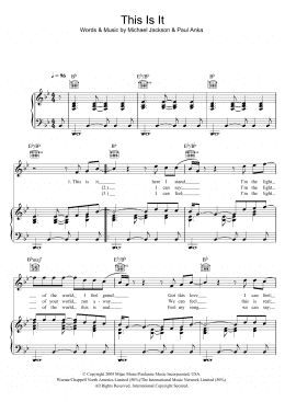 page one of This Is It (Piano, Vocal & Guitar Chords)