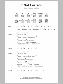 page one of If Not For You (Guitar Chords/Lyrics)