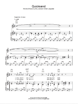 page one of Quicksand (Piano, Vocal & Guitar Chords)