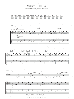 page one of Violence Of The Sun (Guitar Tab)