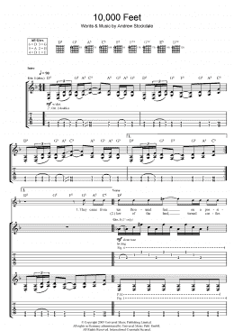 page one of 10,000 Feet (Guitar Tab)