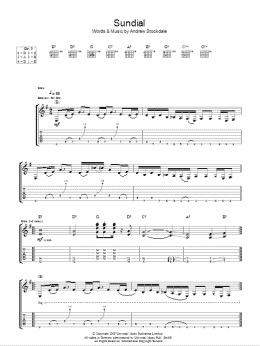 page one of Sundial (Guitar Tab)
