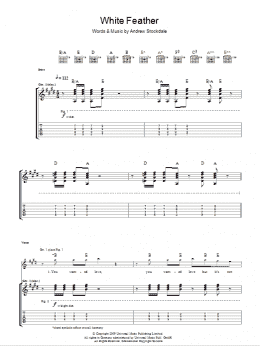 page one of White Feather (Guitar Tab)