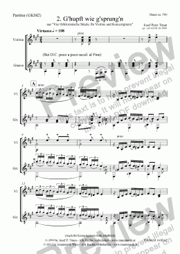 page one of G’hupft wie g’sprung’n (GKM/Score & Parts)