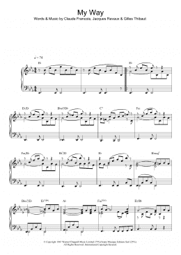 page one of My Way (Piano Solo)