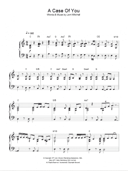 page one of A Case Of You (Piano Solo)