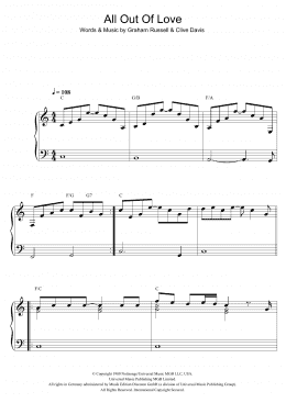 page one of All Out Of Love (Piano Solo)