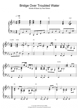 page one of Bridge Over Troubled Water (Piano Solo)