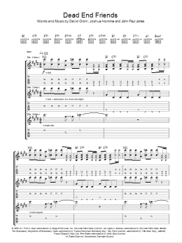 page one of Dead End Friends (Guitar Tab)