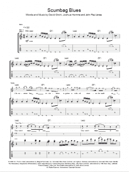 page one of Scumbag Blues (Guitar Tab)