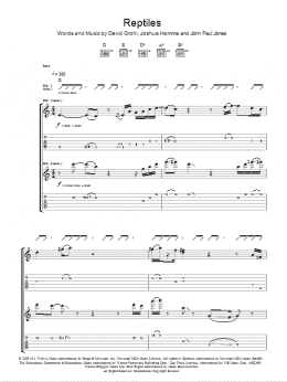 page one of Reptiles (Guitar Tab)