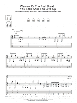page one of Warsaw Or The First Breath You Take After You Give Up (Guitar Tab)