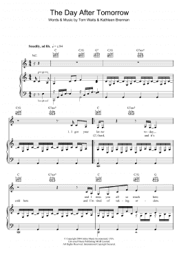 page one of Day After Tomorrow (Piano, Vocal & Guitar Chords)