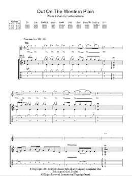 page one of Out On The Western Plains (Guitar Tab)
