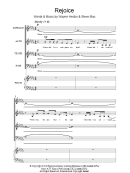 page one of Rejoice (SATB Choir)