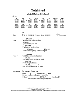 page one of Outshined (Guitar Chords/Lyrics)