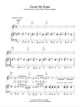 page one of Cover My Eyes (Piano, Vocal & Guitar Chords)