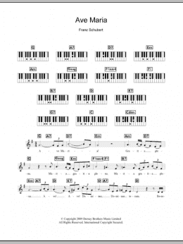 page one of Ave Maria (Piano Chords/Lyrics)