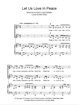 page one of Let Us Love In Peace (2-Part Choir)