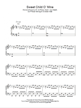 page one of Sweet Child O' Mine (Piano, Vocal & Guitar Chords)