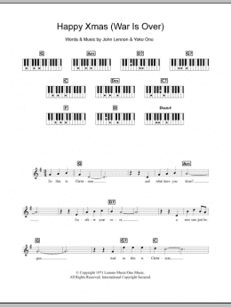 page one of Happy Xmas (War Is Over) (Piano Chords/Lyrics)