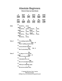 page one of Absolute Beginners (Guitar Chords/Lyrics)