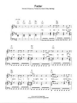 page one of Fader (Piano, Vocal & Guitar Chords)