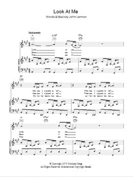 page one of Look At Me (Piano, Vocal & Guitar Chords)