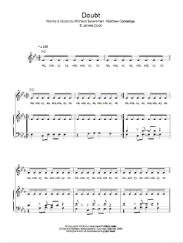 page one of Doubt (Piano, Vocal & Guitar Chords)