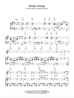 page one of Winter Winds (Piano, Vocal & Guitar Chords)