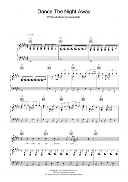 page one of Dance The Night Away (Piano, Vocal & Guitar Chords)